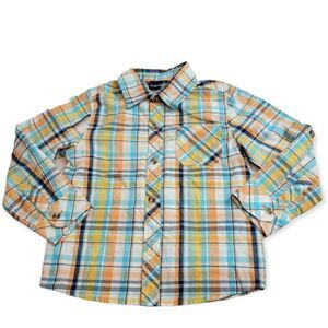 Rugged Bear plaid button-down shirt 4T